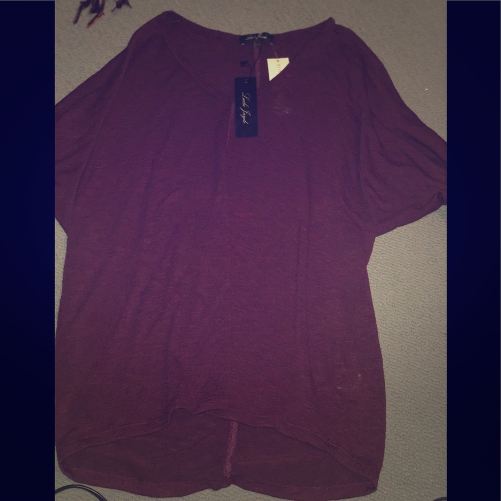 Burgundy Sweater Top